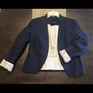 Blue linen blazer